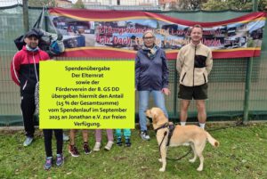 Erfolgreiche Spendenübergabe der 8. Grundschule🥳